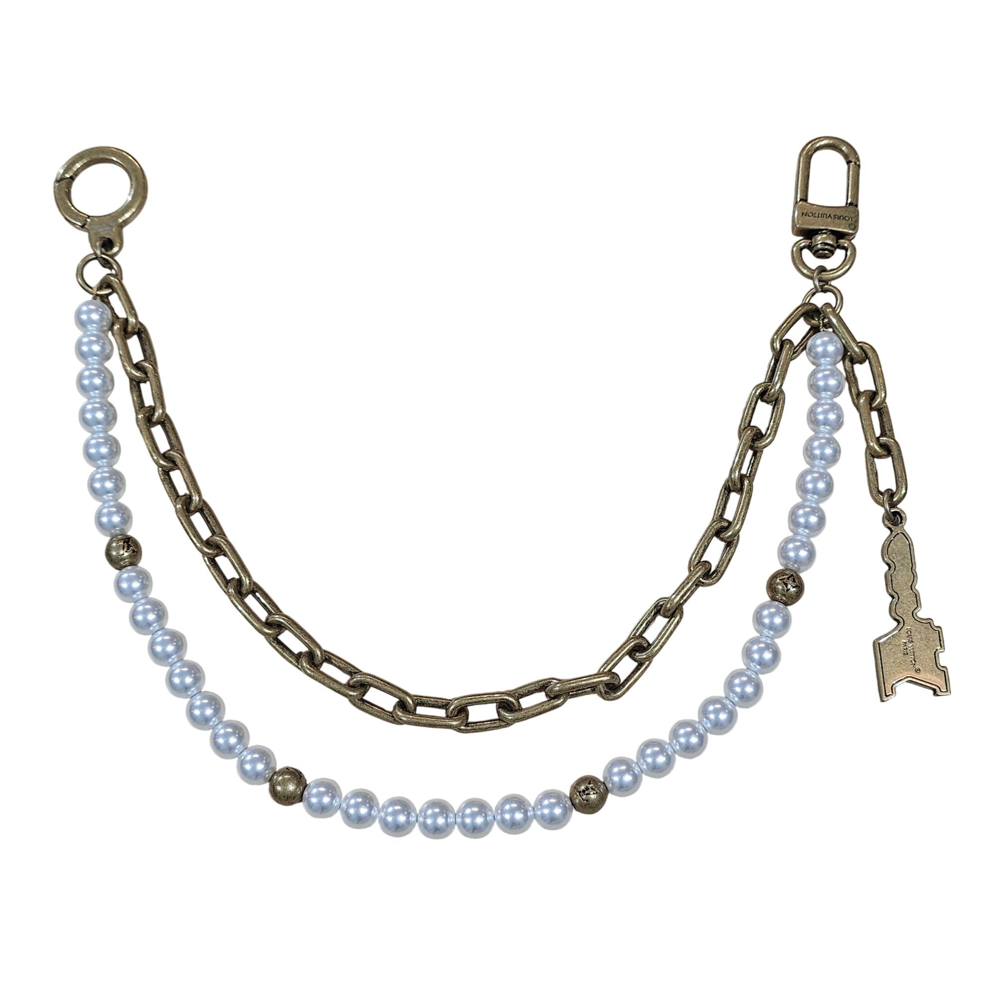Louis Vuitton Chain Belt Pearls Bag Charm
