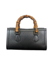 Gucci Diana East West Black Leather and Bamboo Handle Tote Bag