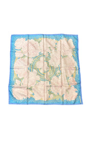 Hermes Les Pivoines Silk Scarf