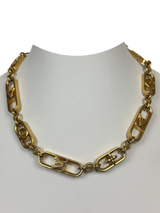 My LV Chain Necklace in Gold , LV Logo Links Louis Vuitton Metal