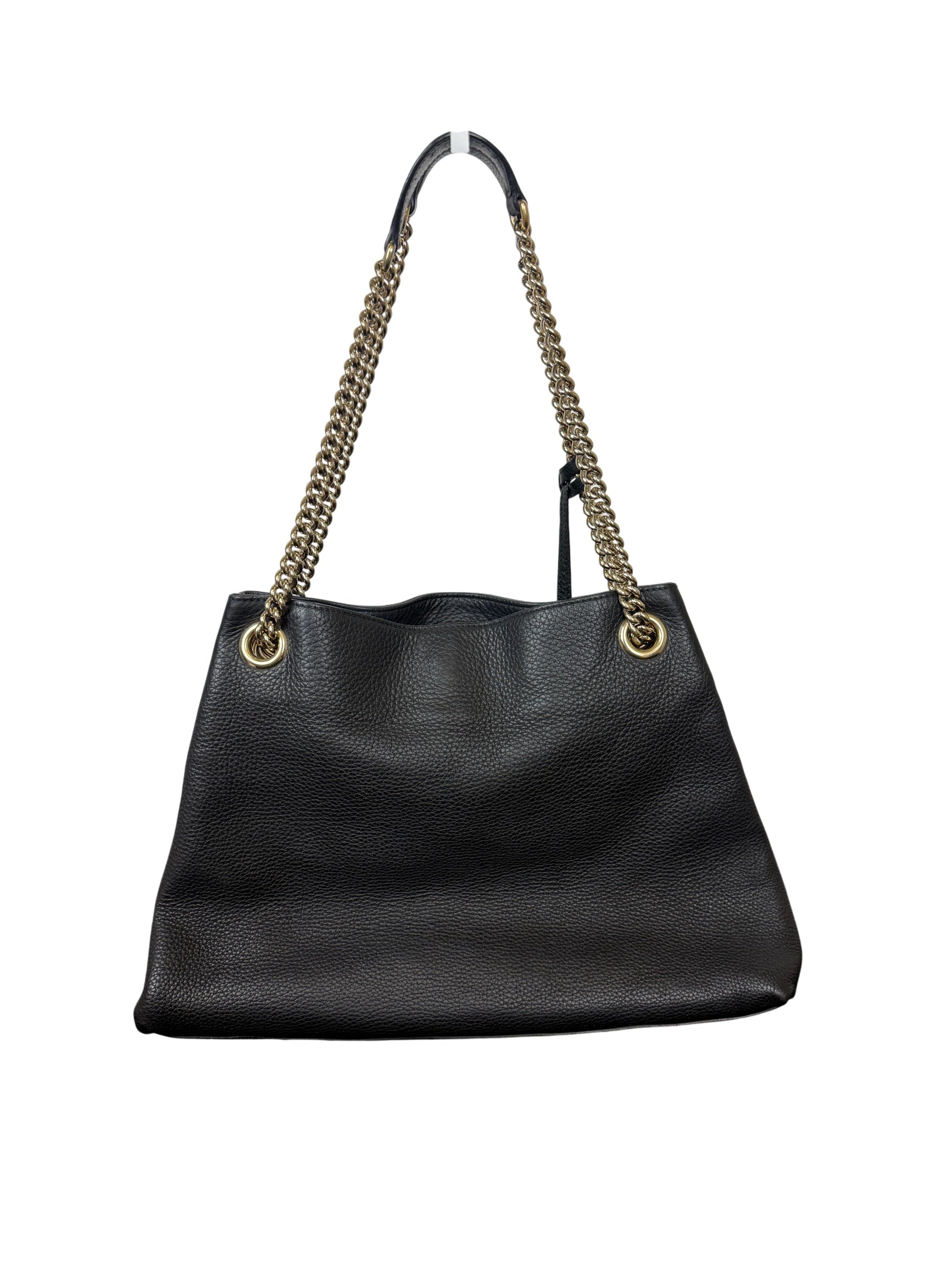 Gucci Soho Black Pebbled Calfskin Medium Chain Shoulder Bag