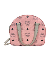 MCM Pink Visetos Dome Crossbody Bag