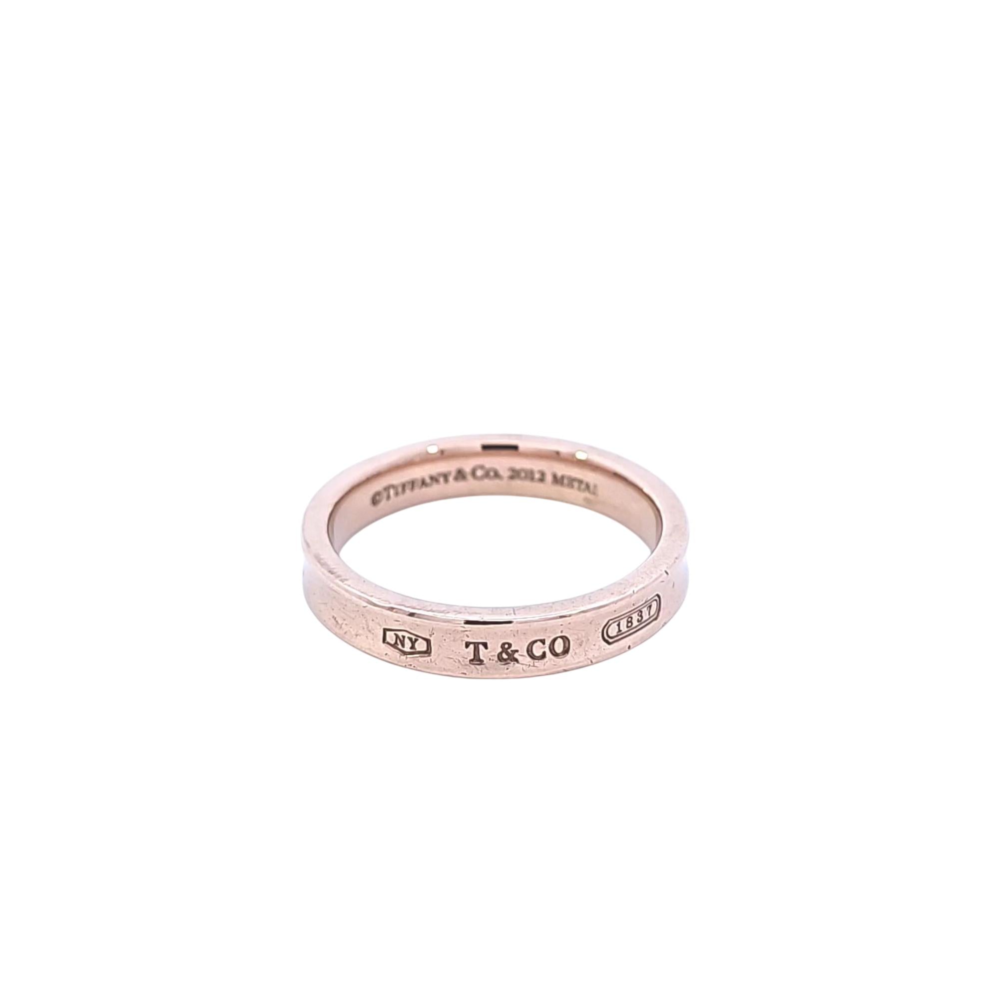 Tiffany & Co. 1837 Rubedo Metal Narrow Band Ring