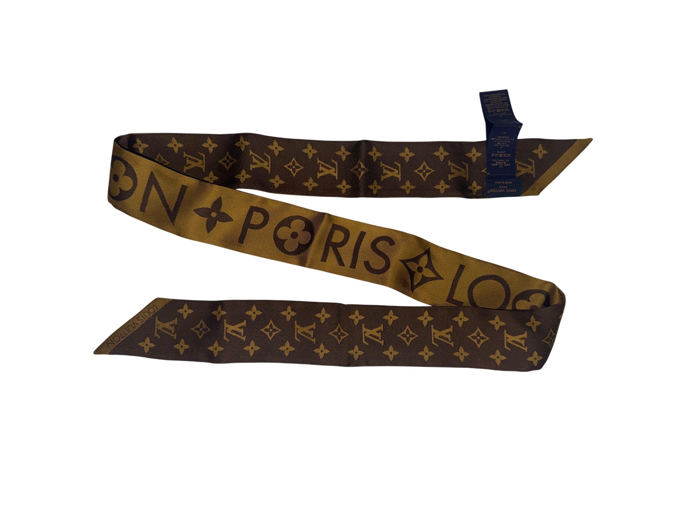 Louis Vuitton Monogram Silk Confidential Bandeau Scarf