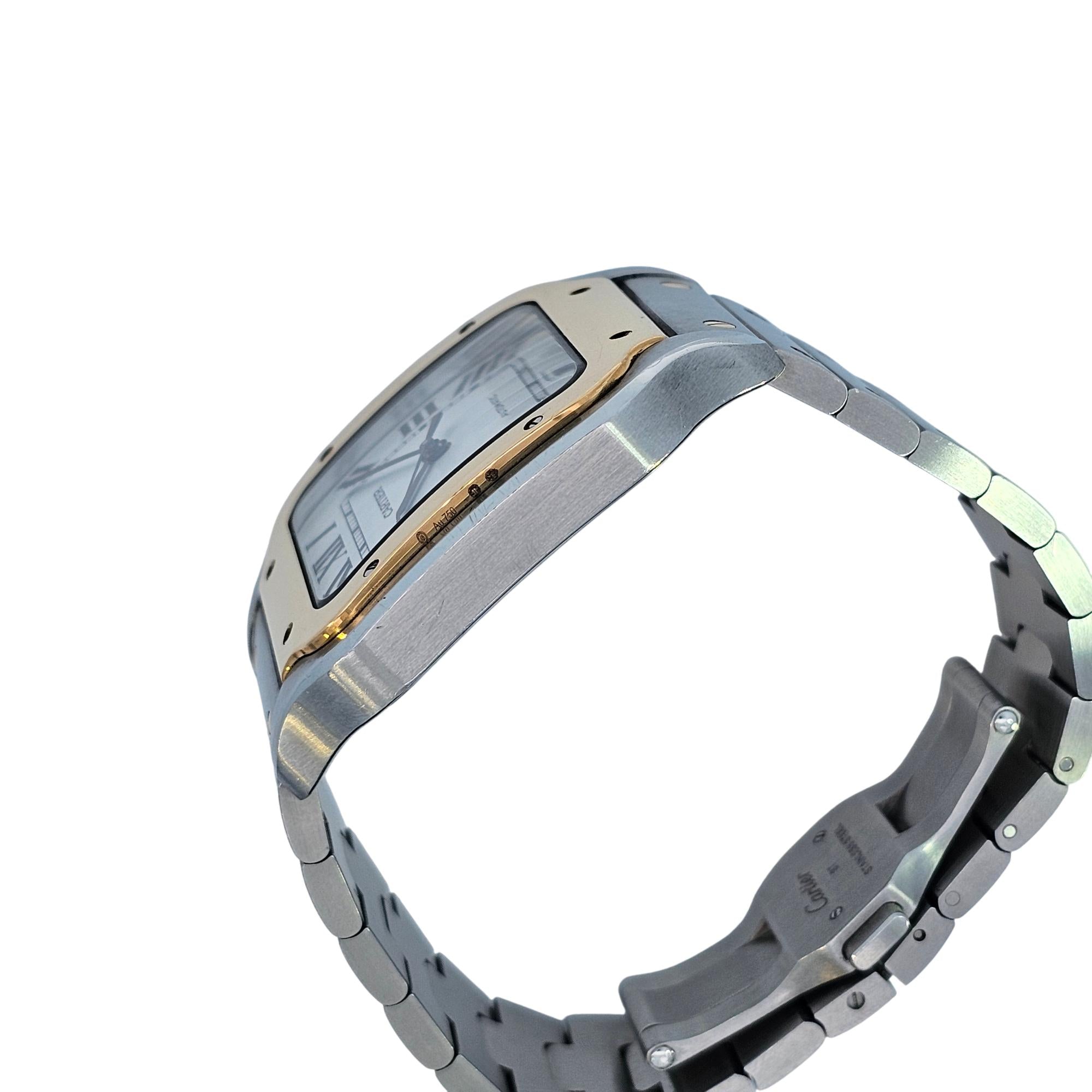 Cartier Santos de Cartier 40mm SS/18KYG 2023 White Dial W2SA0009