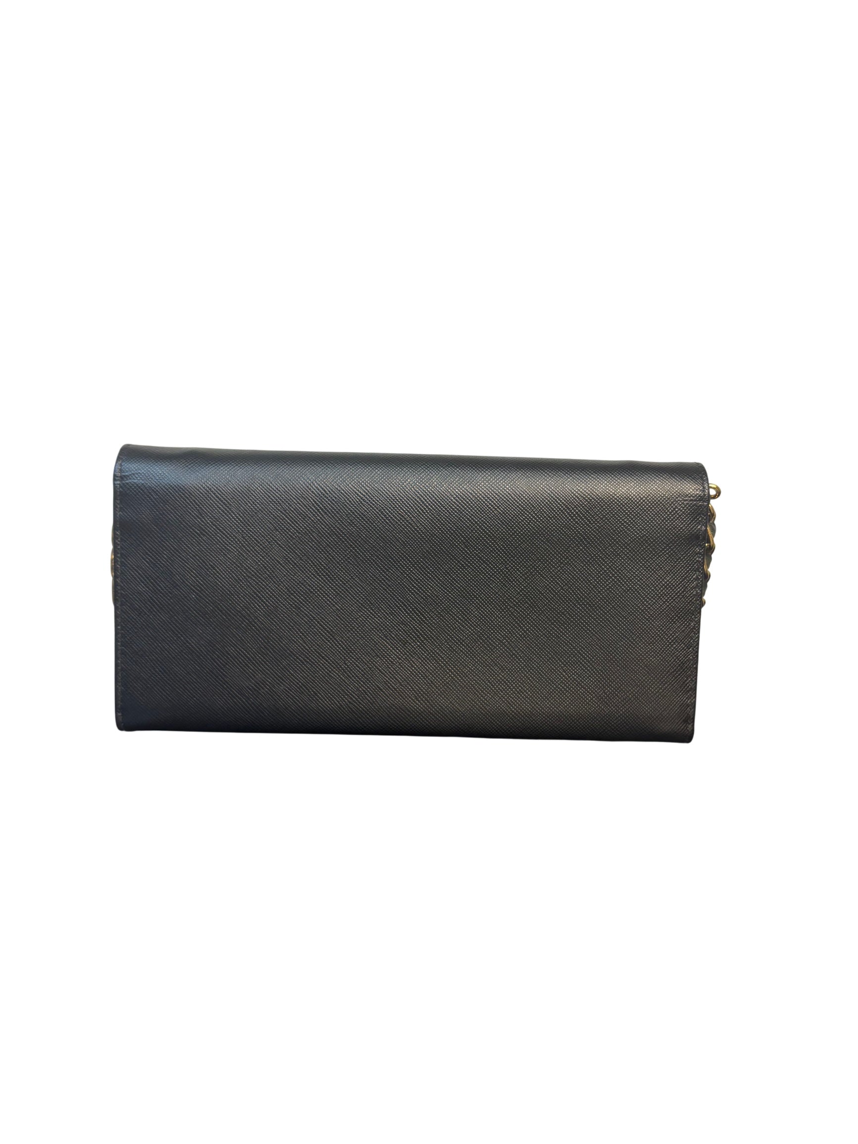 Prada Saffiano Leather Wallet on Chain Crossbody Bag
