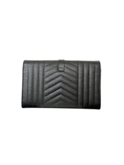 Saint Laurent Envelope Triquilt YSL Monogram Wallet On Chain