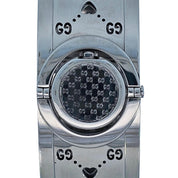 Gucci Twirl Heart Bangle SS Mother of pearl Reversible dial YA112501