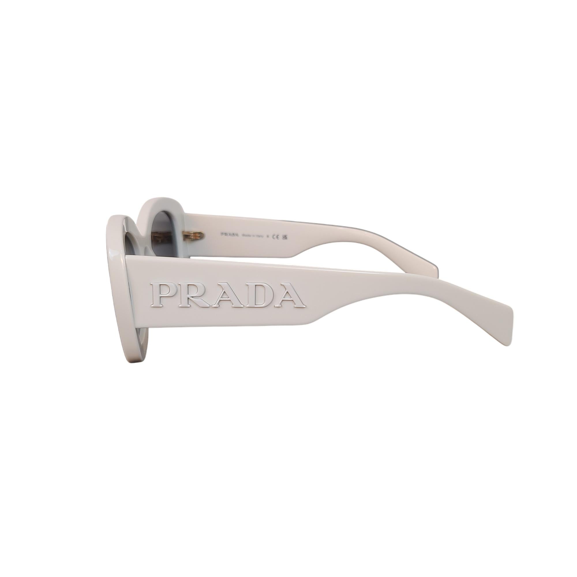 Prada White Oval Sunglasses