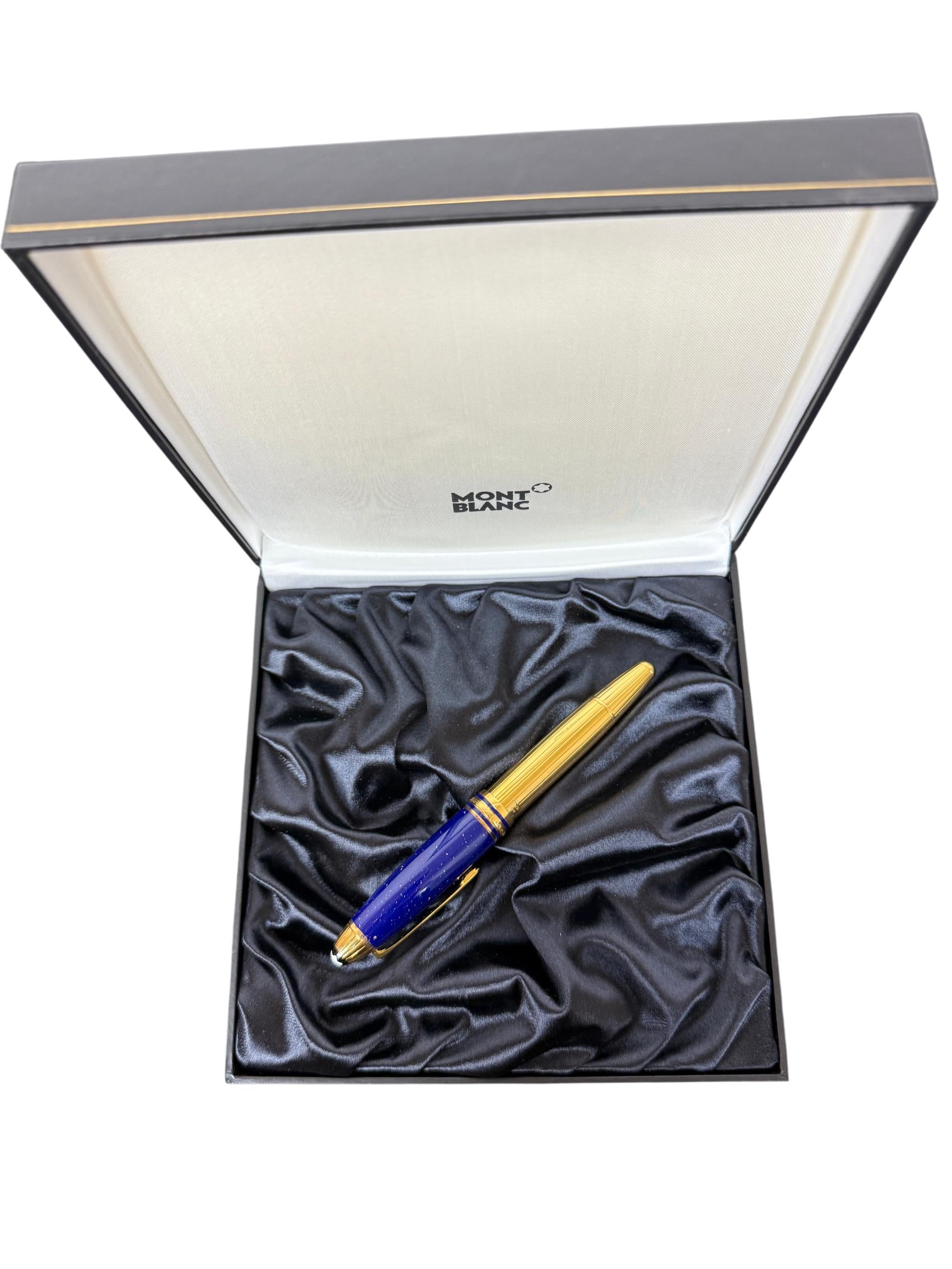 Montblanc Meisterstück Solitaire Ramses II Lapis Lazuli Vermeil Fountain Pen