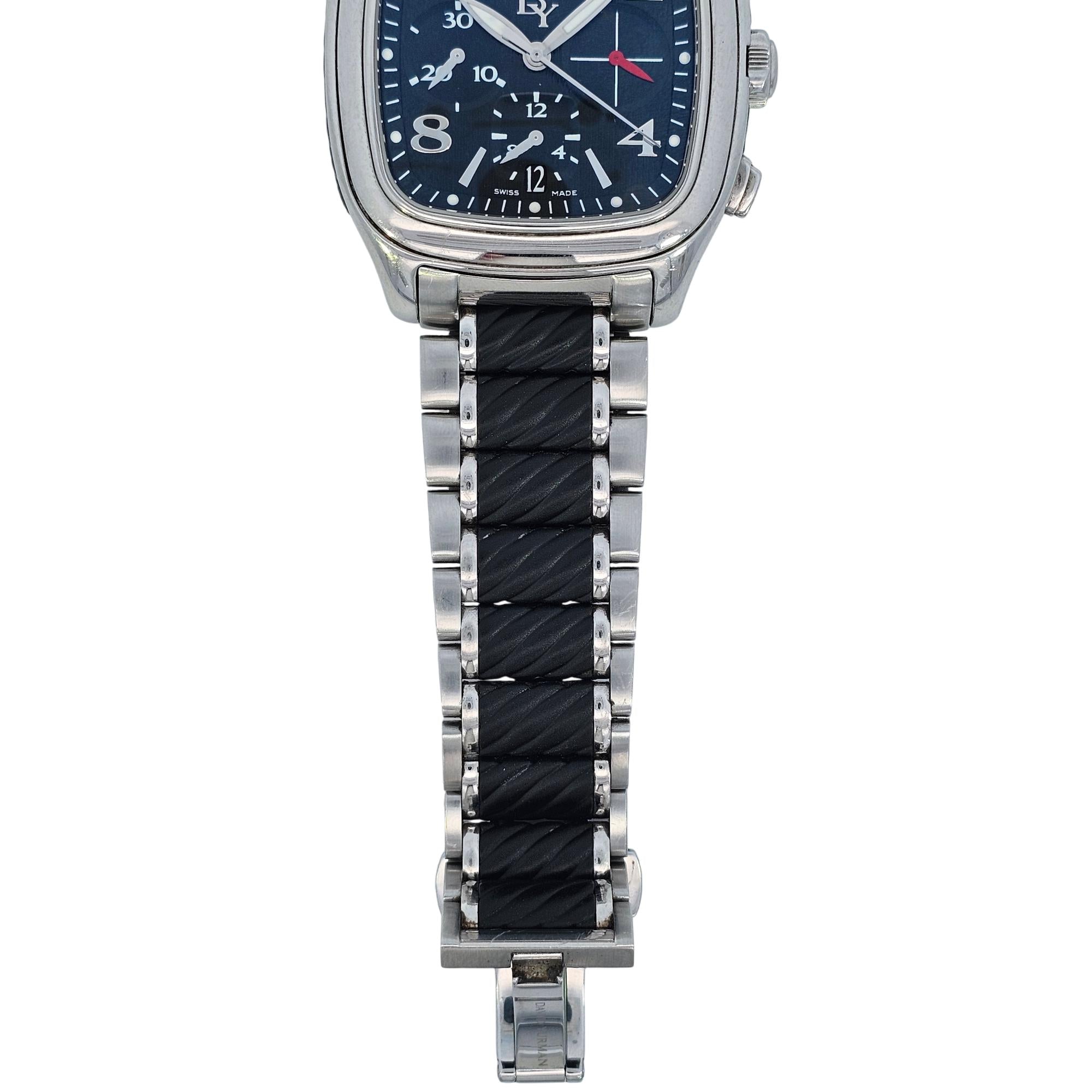 David Yurman Belmont Chronograph 42mm SS Black Dial T305-CST