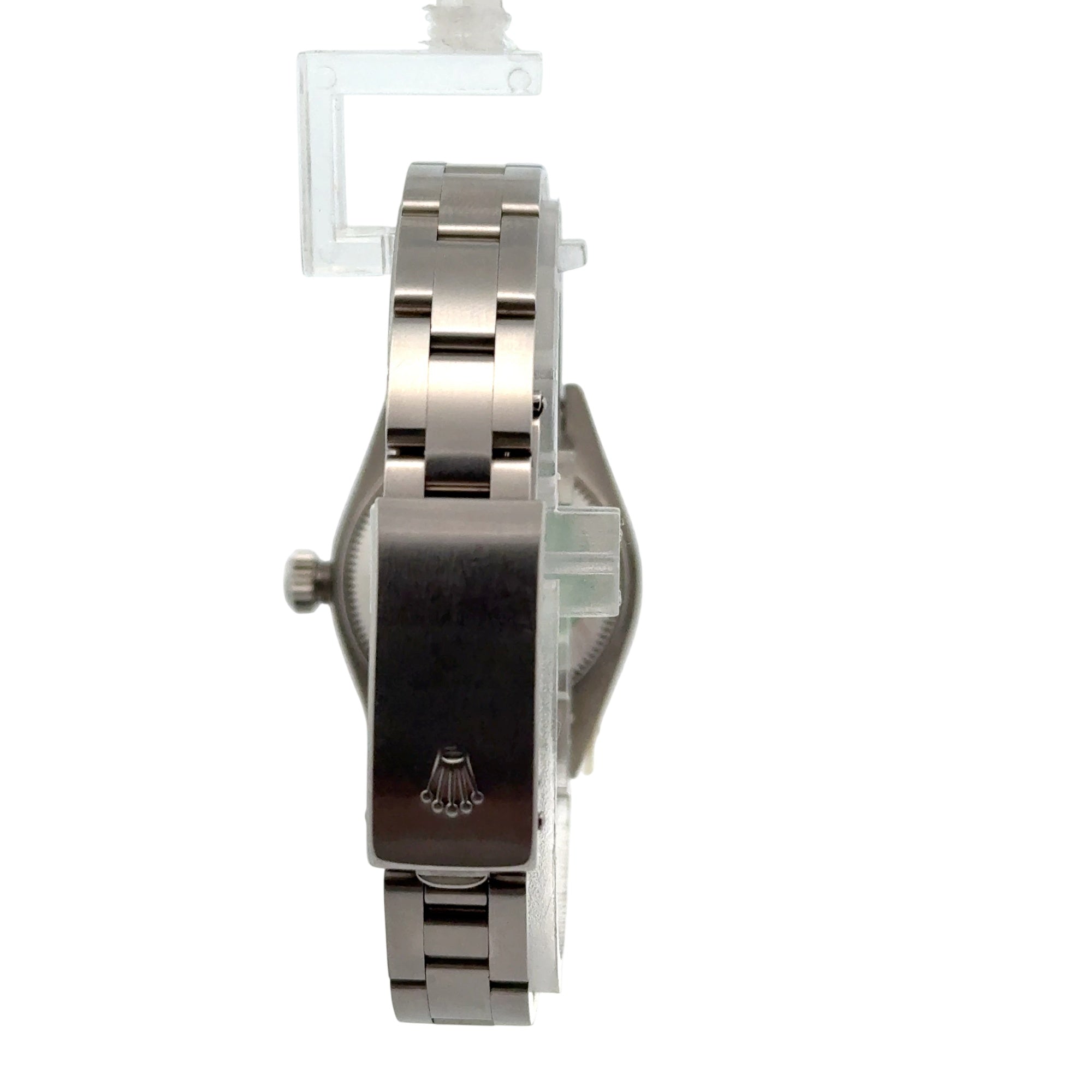 Rolex Oyster Perpetual Date 26 MM Silver Roman Dial Watch Stainless Steel White Dial