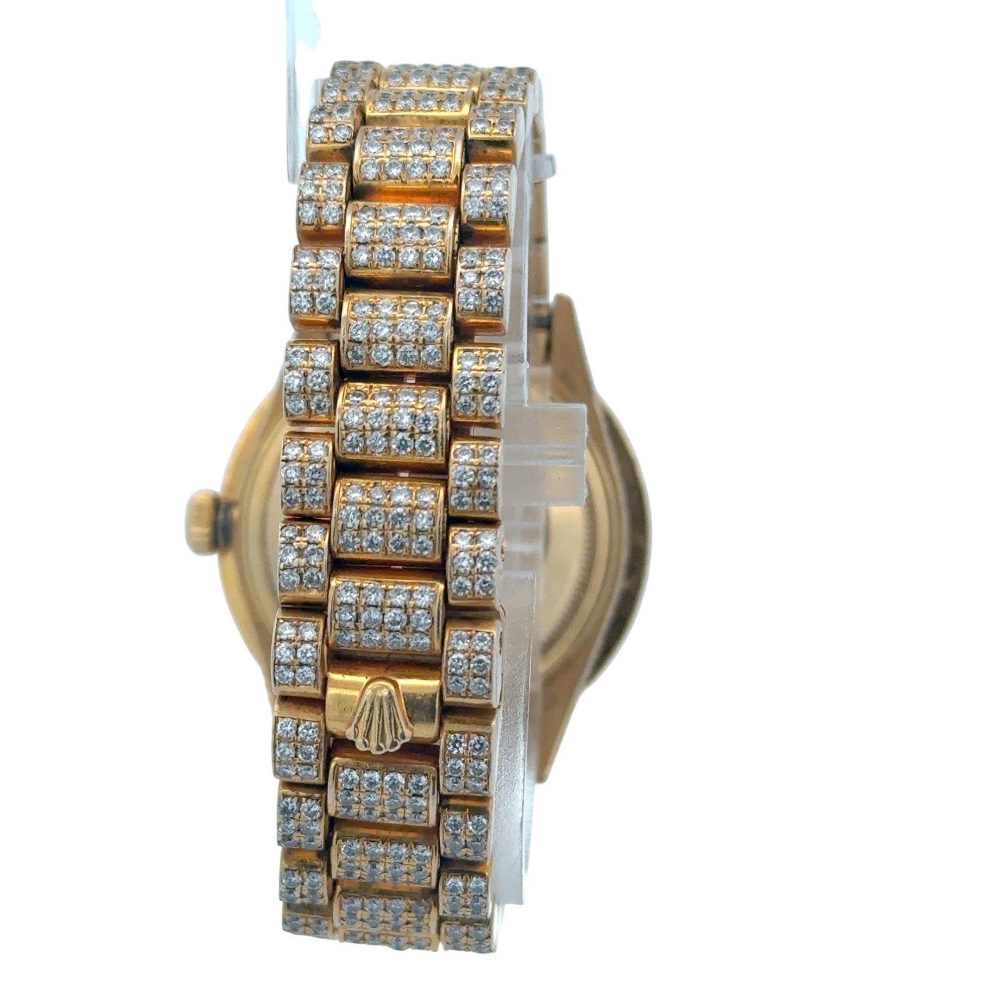 Rolex Day-Date President 36mm with Diamond Presidential Bracelet 18k Yellow Gold Champagne Dial