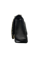 Chanel Black Quilted Caviar Maxi Classic Double Flap Bag with Gold Hardware