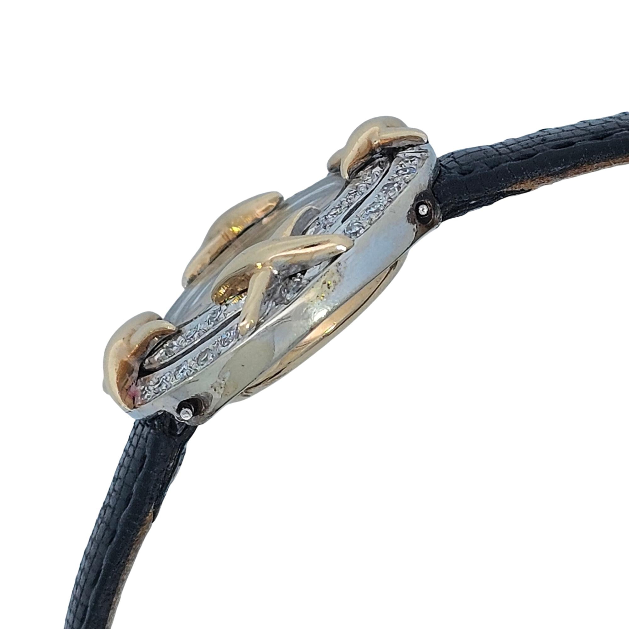 Lucien Piccard 14K Gold & Diamond Vintage Gold Dial C6062