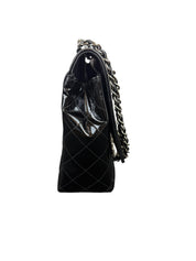 Chanel Classic Maxi Flap Black Quilted Patent Leather Shoulder Bag