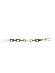 Louis Vuitton Monogram Chain Bracelet Silver and Black