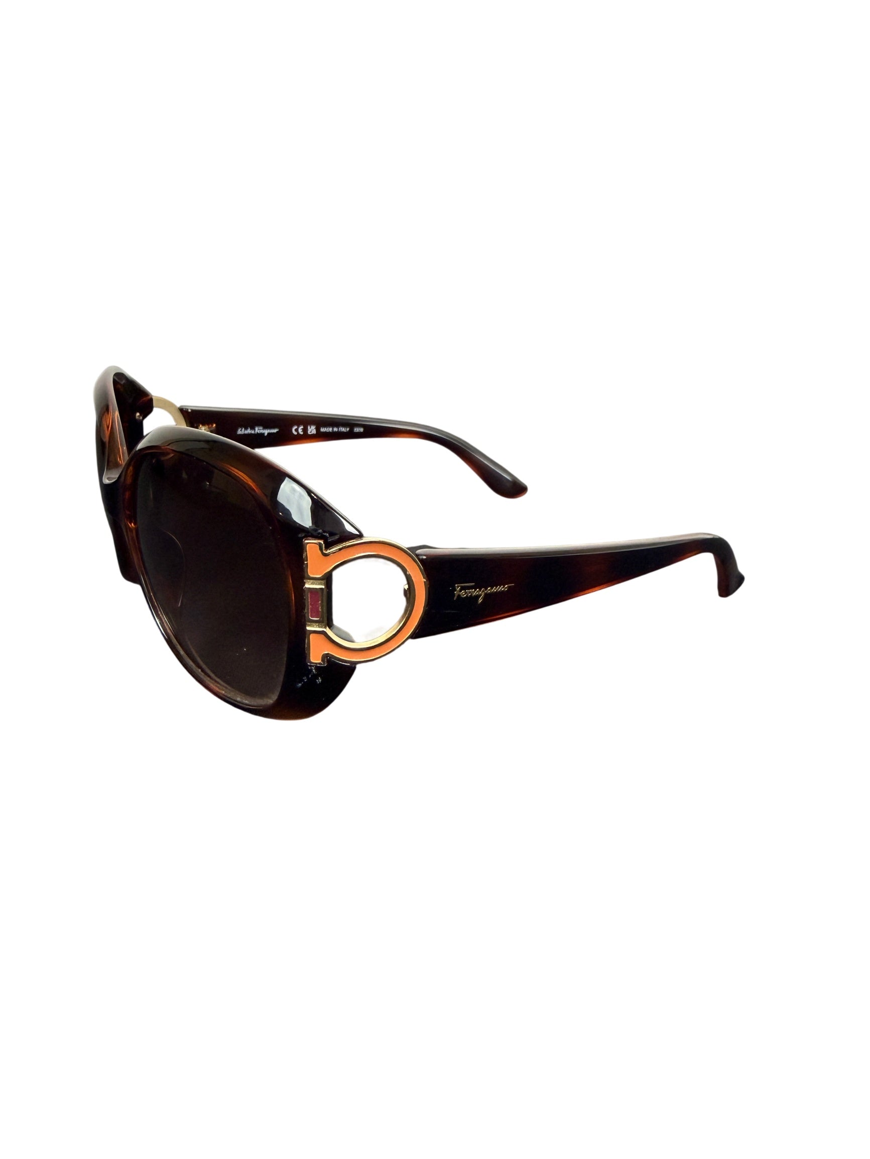 Salvatore Ferragamo SF668S 238 Women's Tortoise Brown Sunglasses