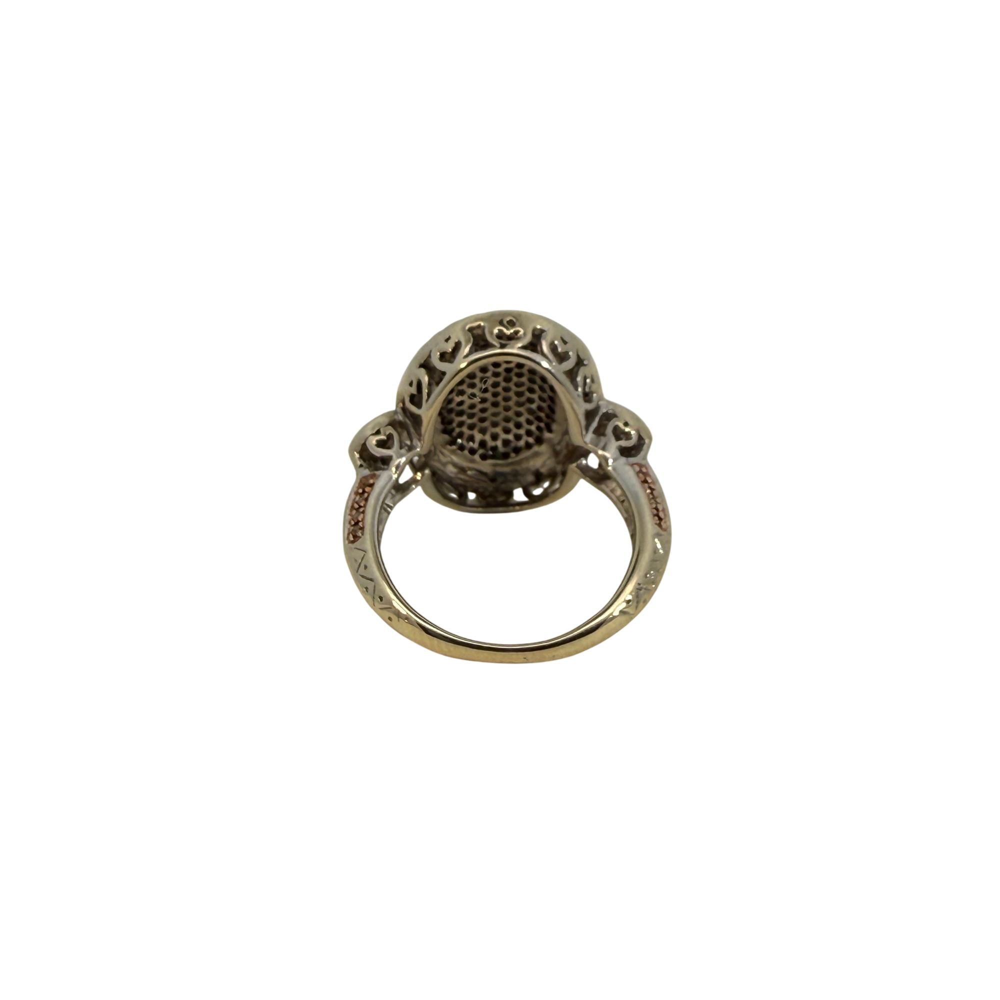 10K White Gold 1.08 CTW Pave Diamond Ring