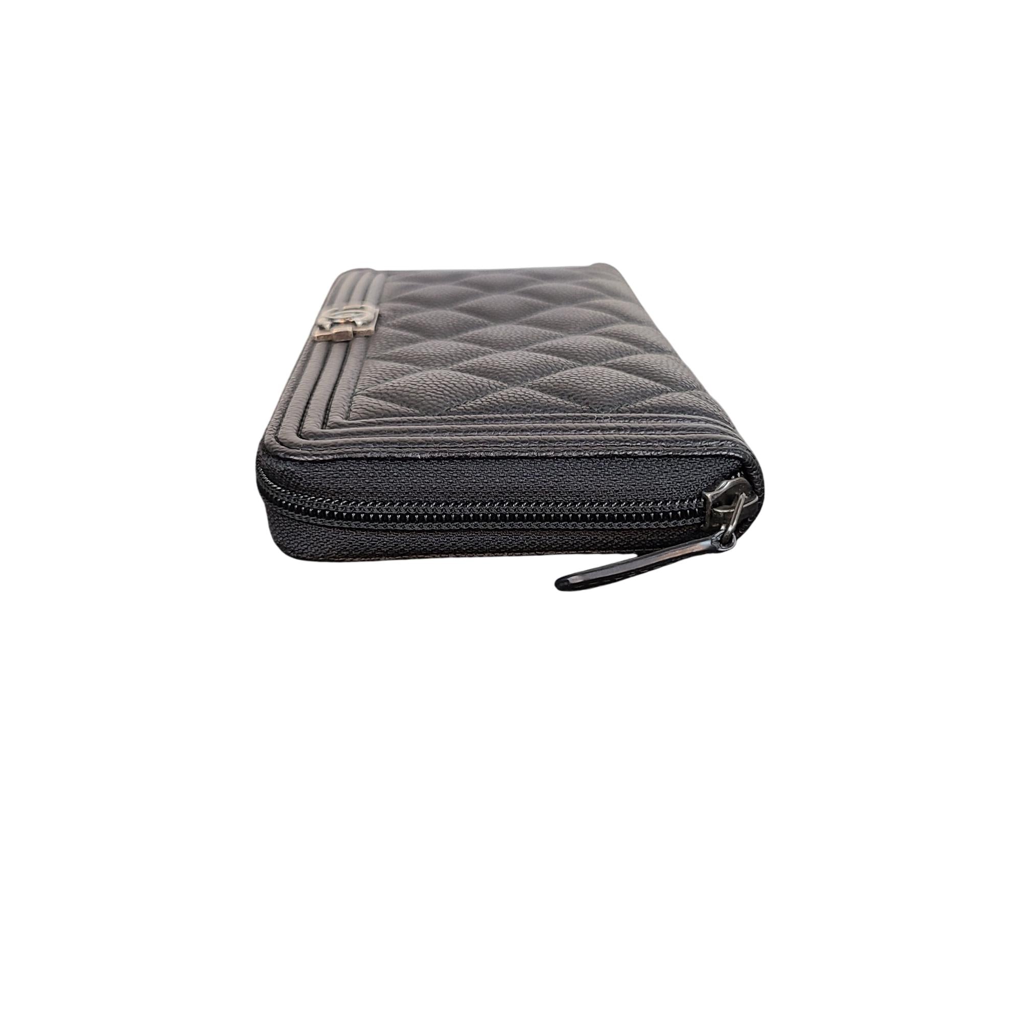 Chanel Boy Zip Around Wallet