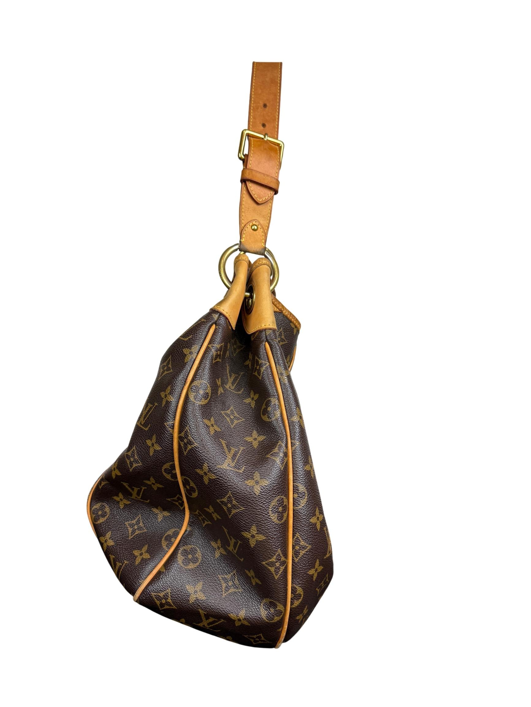 Louis Vuitton Monogram Galliera PM Hobo Bag Brown
