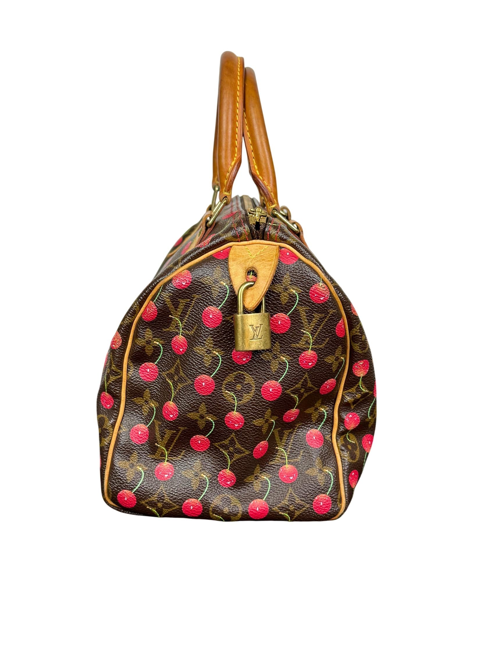 Louis Vuitton Monogram Cerises (Cherry) Speedy 25 Limited Edition Handbag by Takashi Murakami