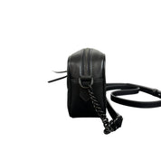 Gucci GG Marmont Mini Camera Bag in Black Matelassé Leather