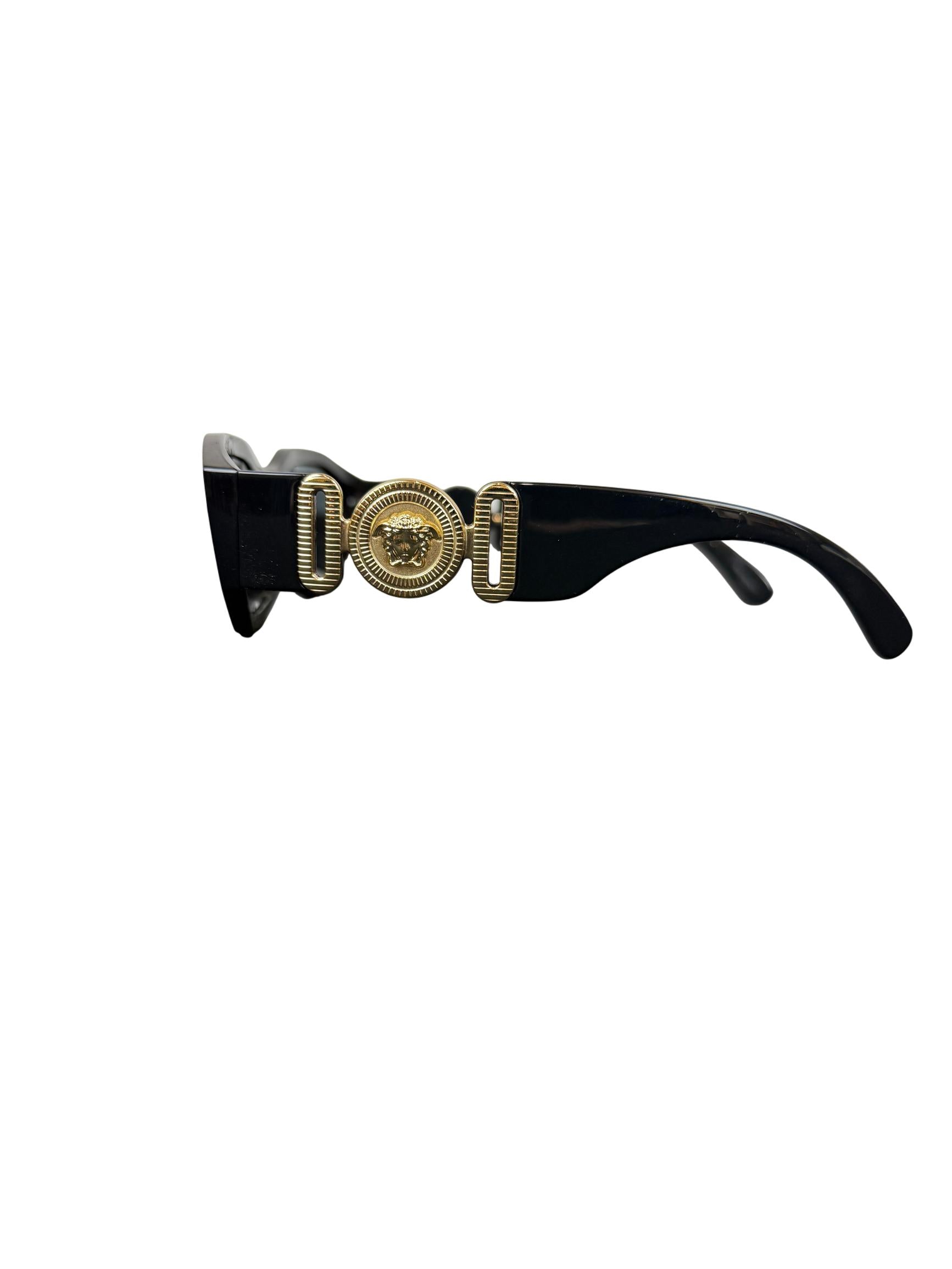 Versace VE4361 Medusa Biggie Black/Gold Sunglasses