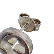 Gucci Interlocking GG Sterling Silver Stud Earrings