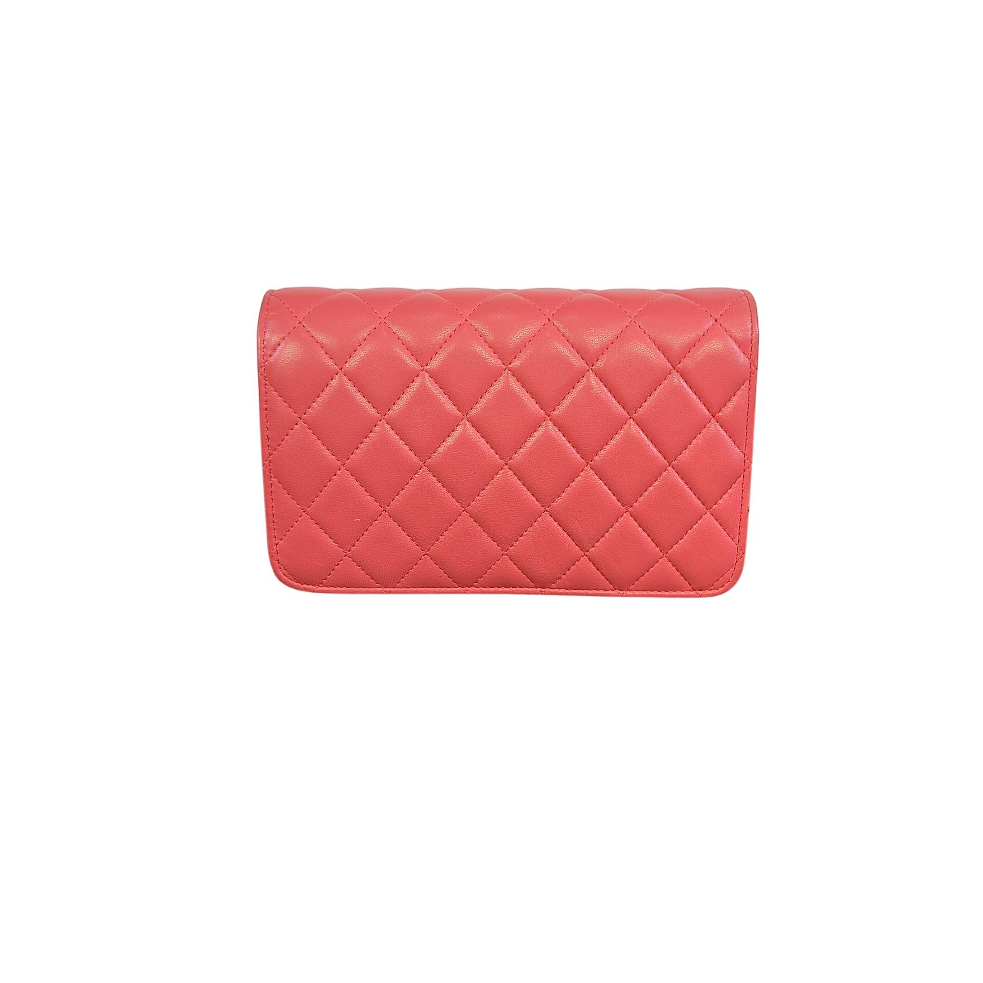 Chanel Icon Pink Wallet On Chain