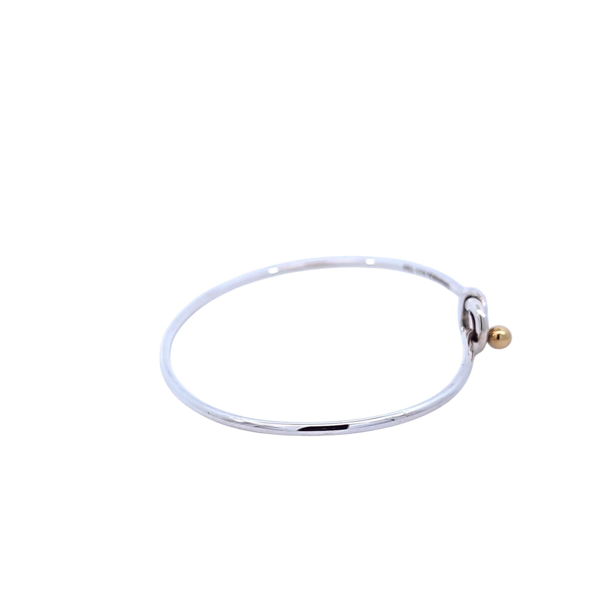 Tiffany & Co. Two Tone Love Knot Bangle Bracelet