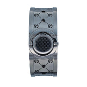 Gucci Twirl Heart Bangle SS Mother of pearl Reversible dial YA112501