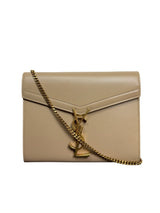 Saint Laurent Cassandra Grain de Poudre Beige Shoulder Bag