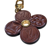 Louis Vuitton Monogram Flower Chocolate Brown Key Chain Bag Charm M02197