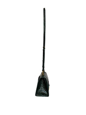 Balenciaga Crocodile Embossed Green Leather Handbag