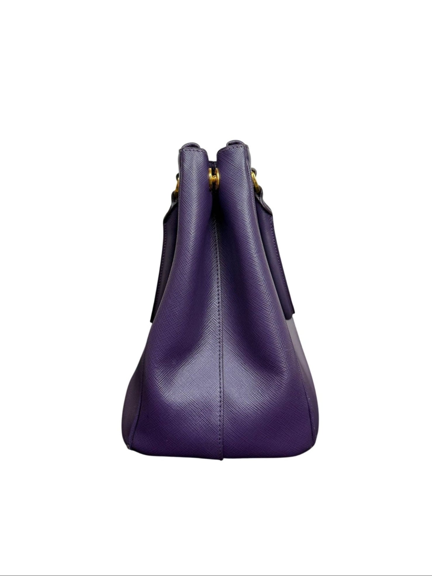 Prada Saffiano Lux Galleria Tote Bag Viola Purple Leather Gold Hardware