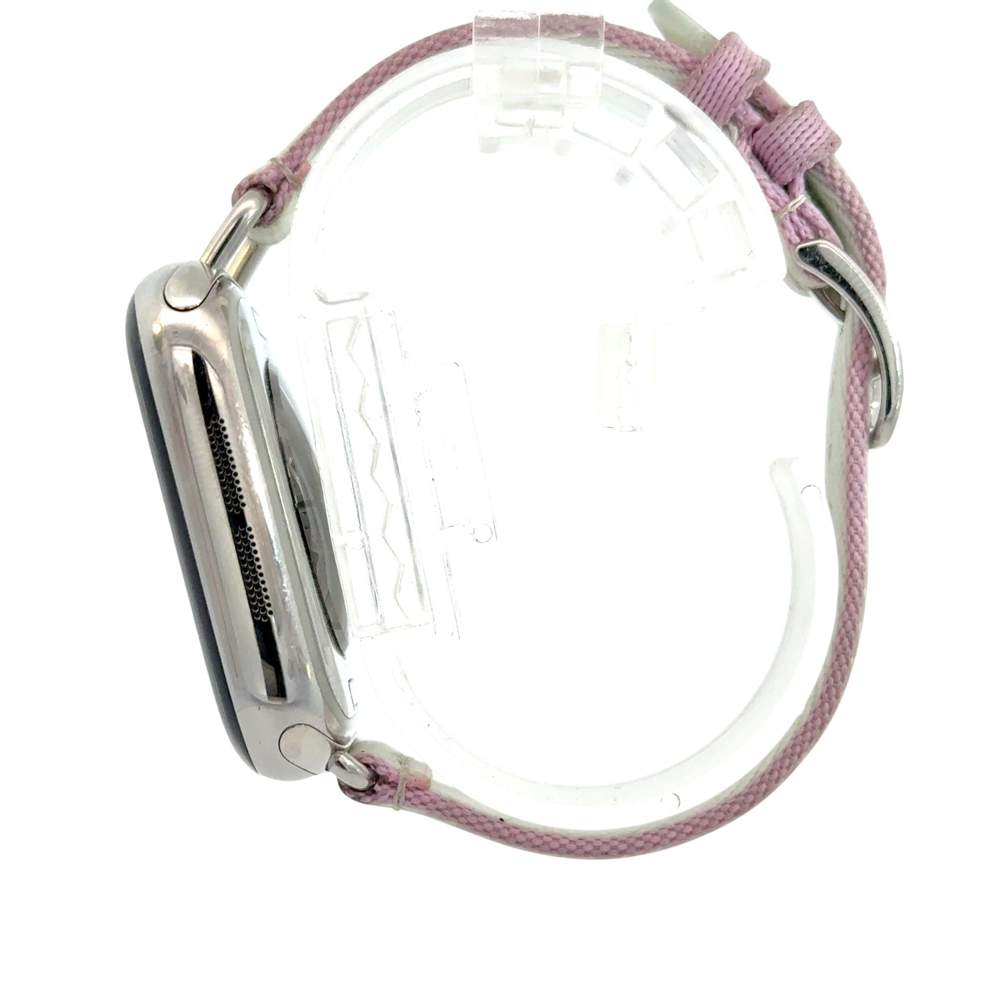 Hermès Series 10 Apple Watch 42mm with Pink Fabric Band
