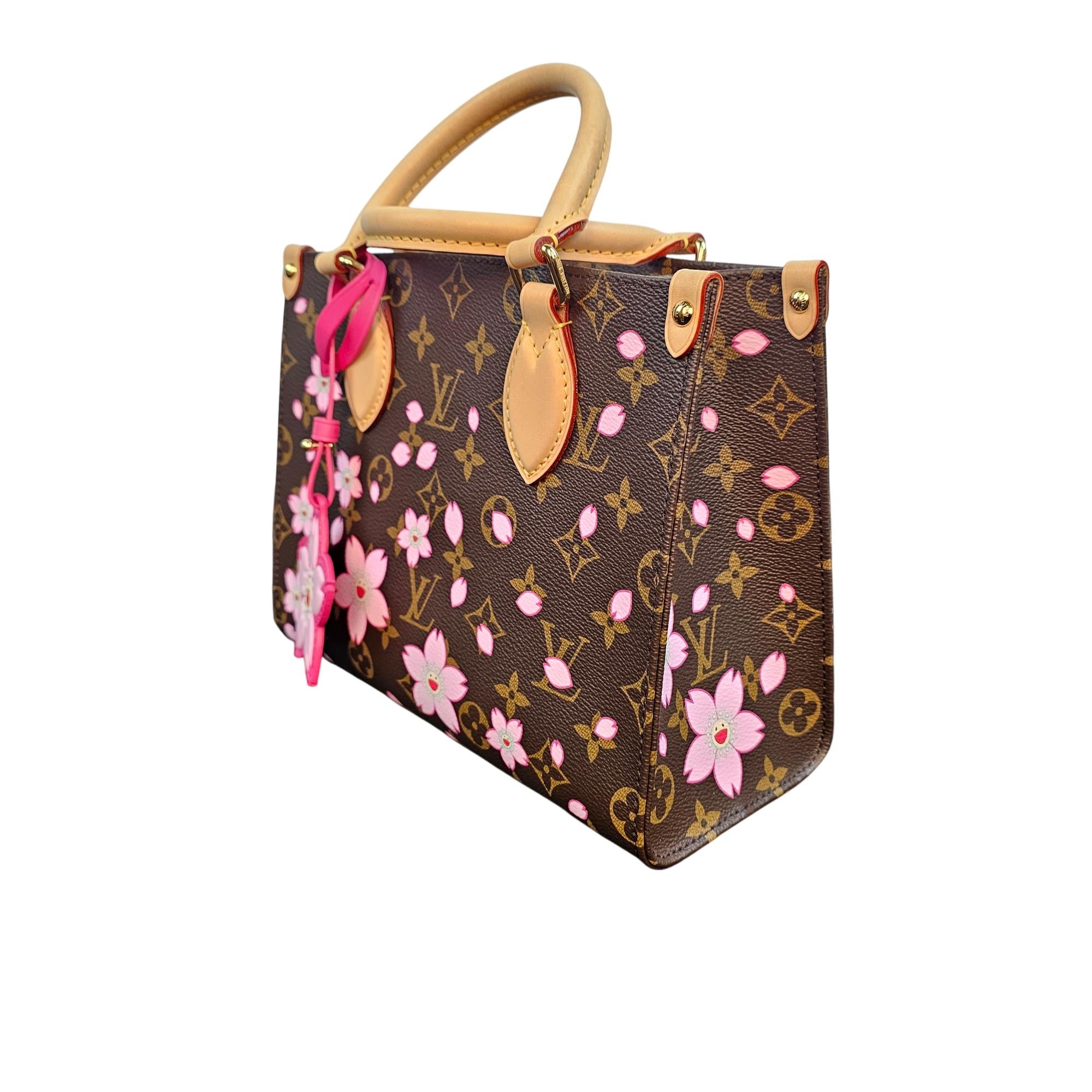 Louis Vuitton x Takashi Murakami OnTheGo PM Cherry Blossom Monogram Handbag