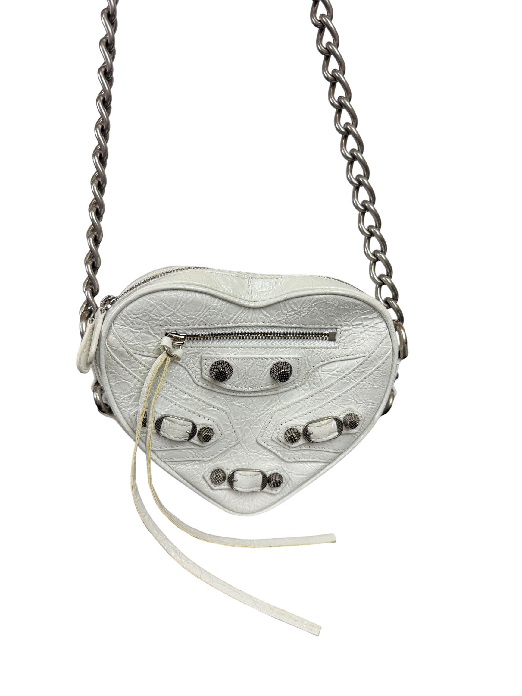 Balenciaga Le Cagole Mini Heart Shaped Crossbody Bag