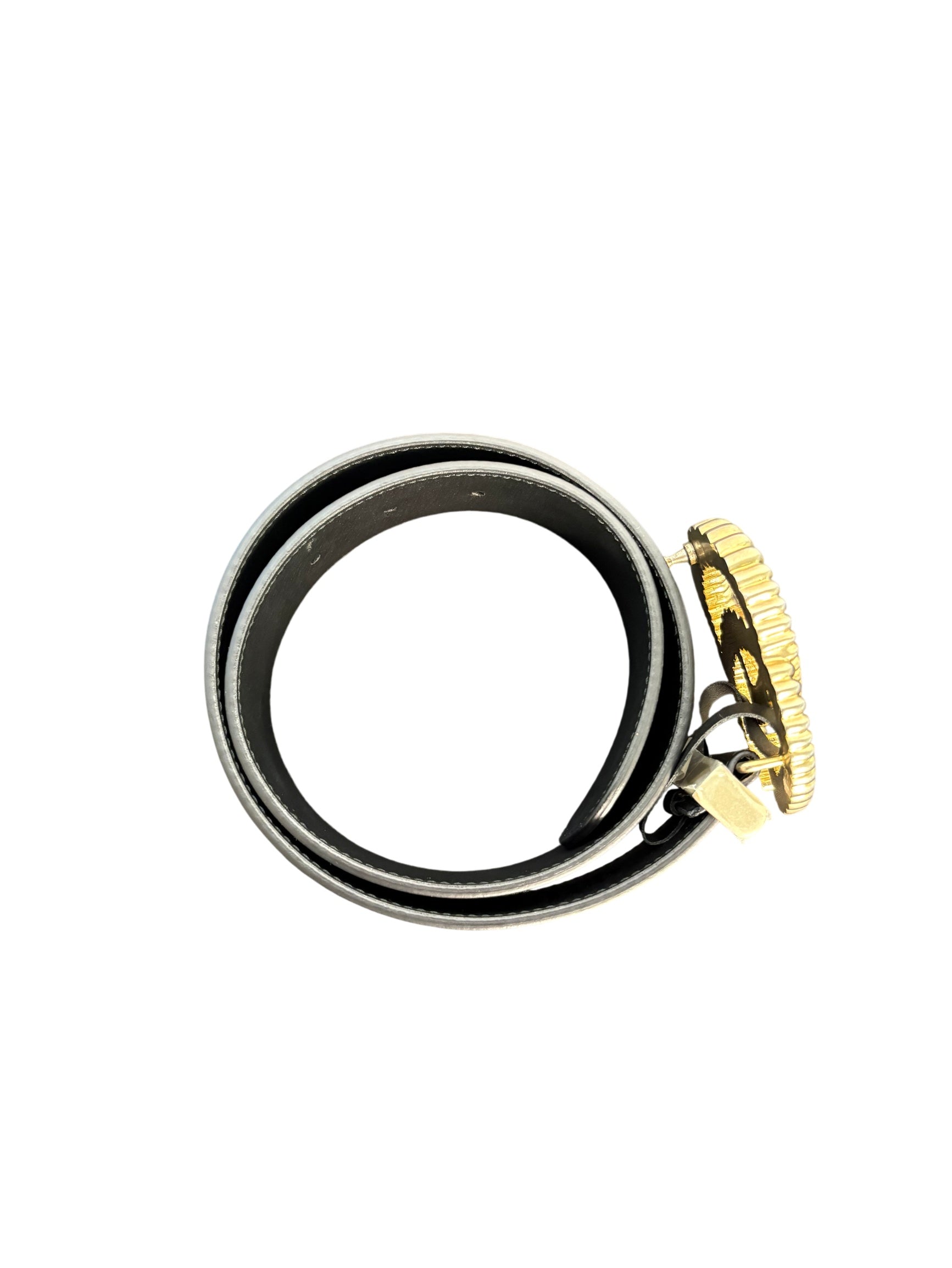Gucci GG Marmont Torchon Black Leather Belt