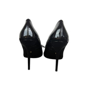 Versace Black Patent Leather Medusa Medallion High Heeled Pumps Size 41