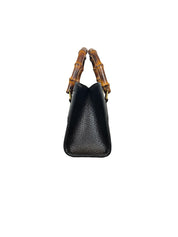 Gucci Diana East West Black Leather and Bamboo Handle Tote Bag