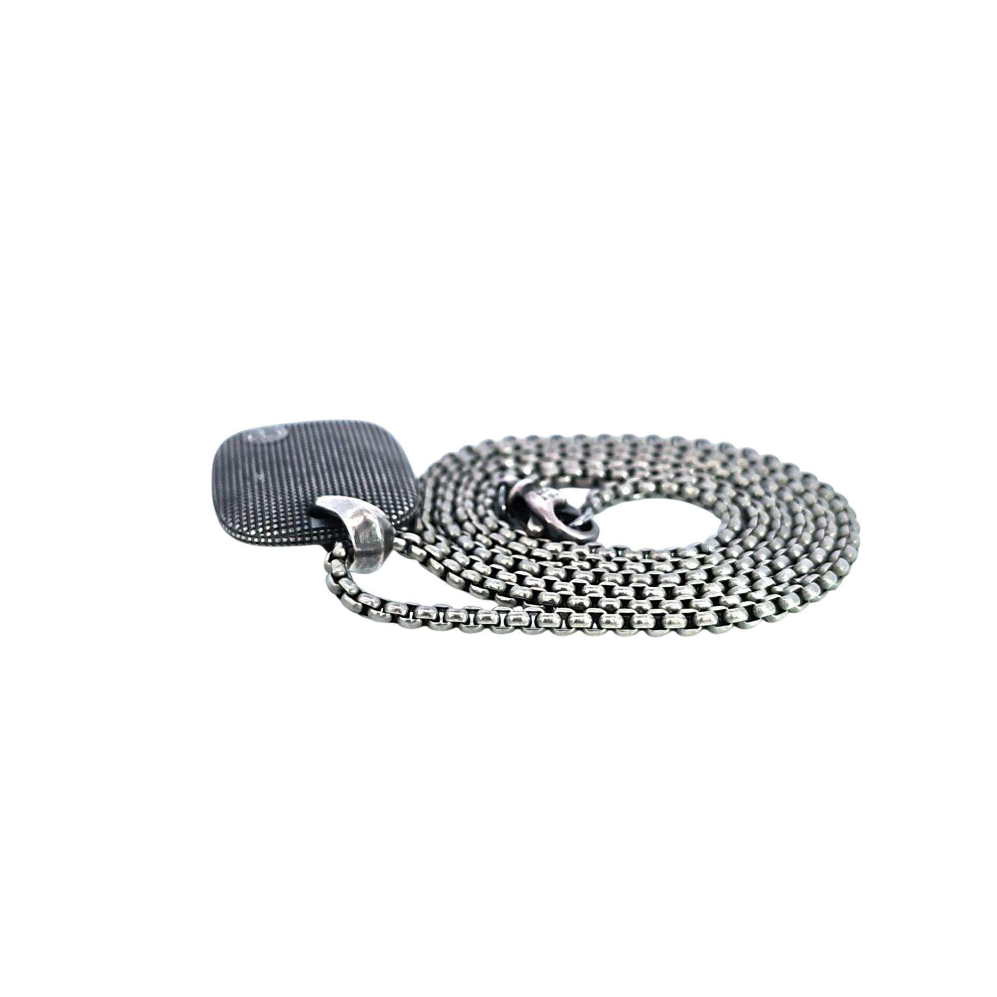 David Yurman Dog Tag Necklace