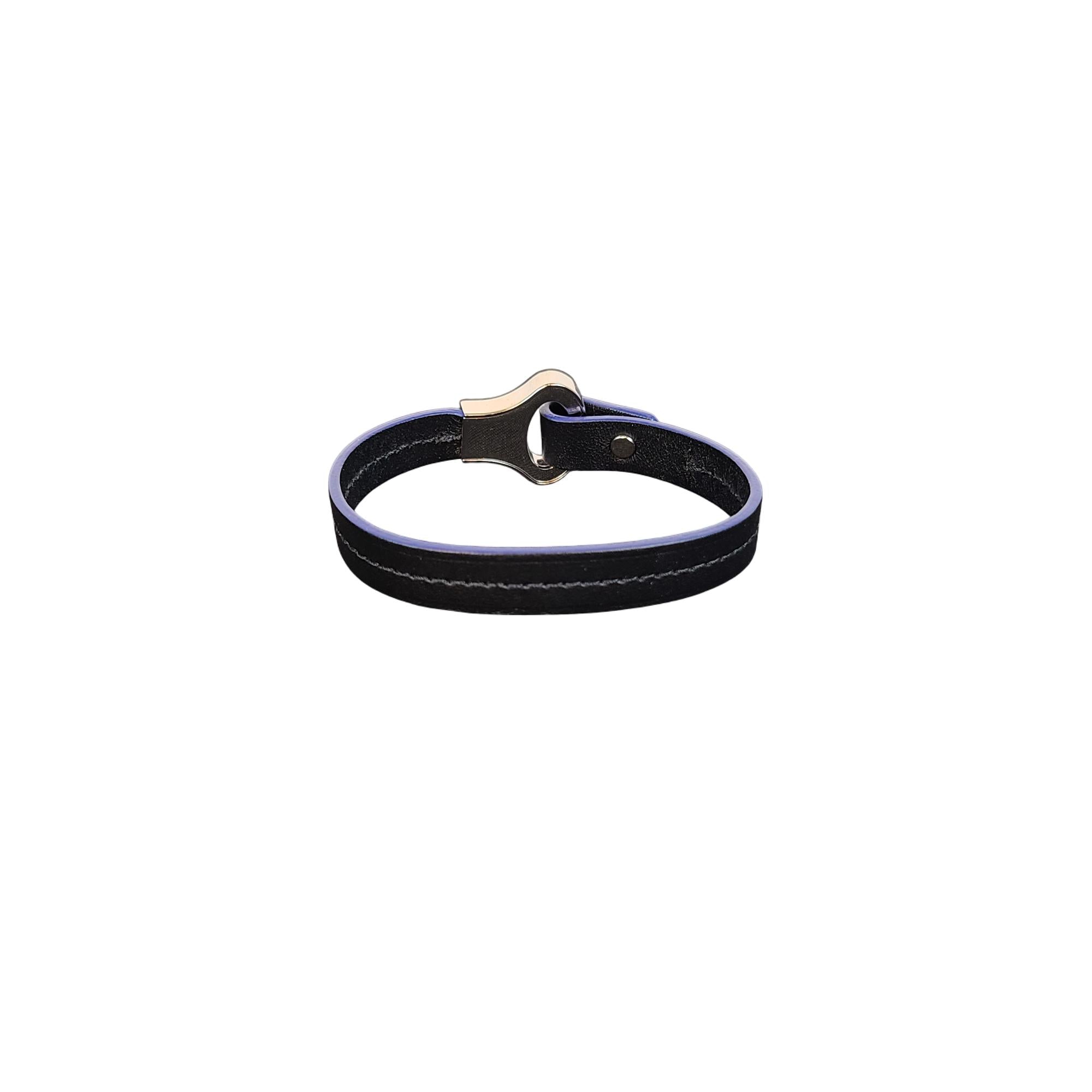 アクセサリー Rare Black Leather Bracelet archive 00s Louis Vuitton Archive Bracelet Black Leather Bracelet – The Luxury