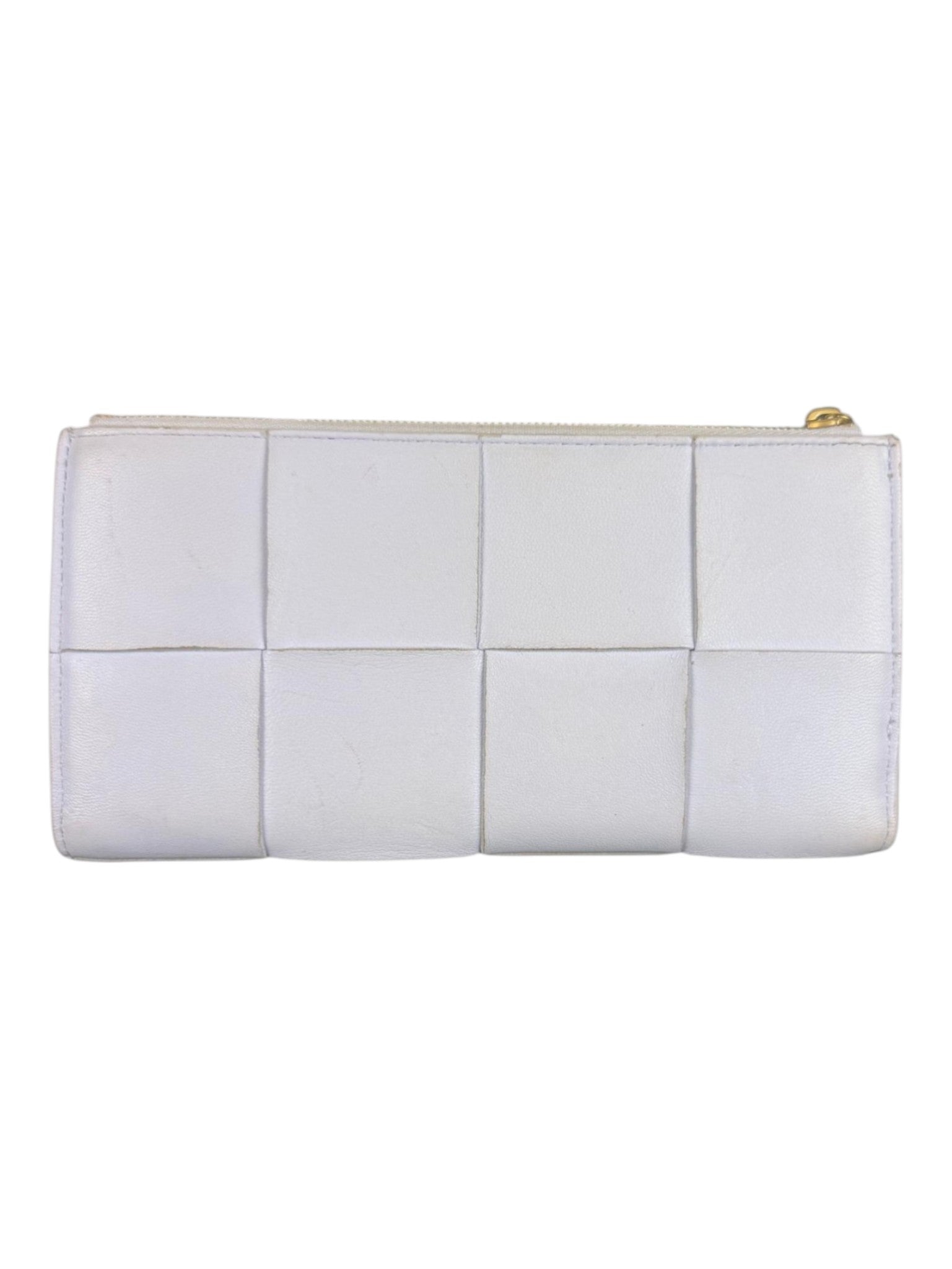 Bottega Veneta Cassette Intrecciato Lavender Leather Zipped Wallet