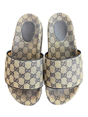 Gucci GG Monogram Canvas Slide Sandals