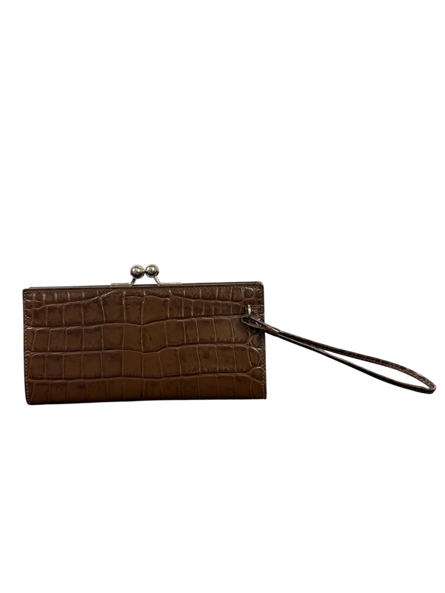 Burberry Croc Kisslock Clutch