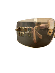 Miu Miu SMU54Y Pink and Rose Gold Metal Aube Sunglasses