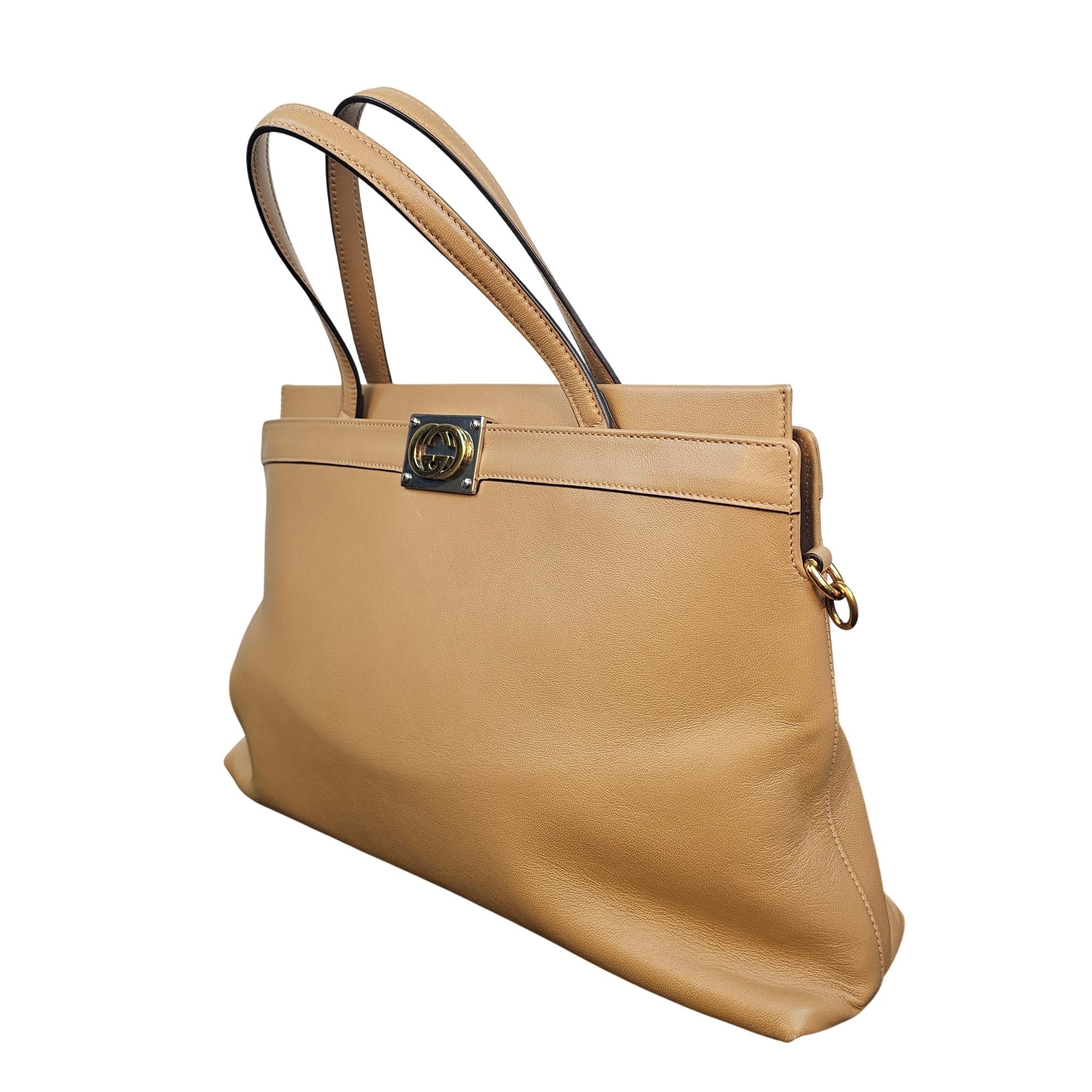 Gucci Linea Matisse Medium Tan Leather Handbag