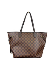 Louis Vuitton Neverfull MM Damier Ebene Canvas Tote Bag